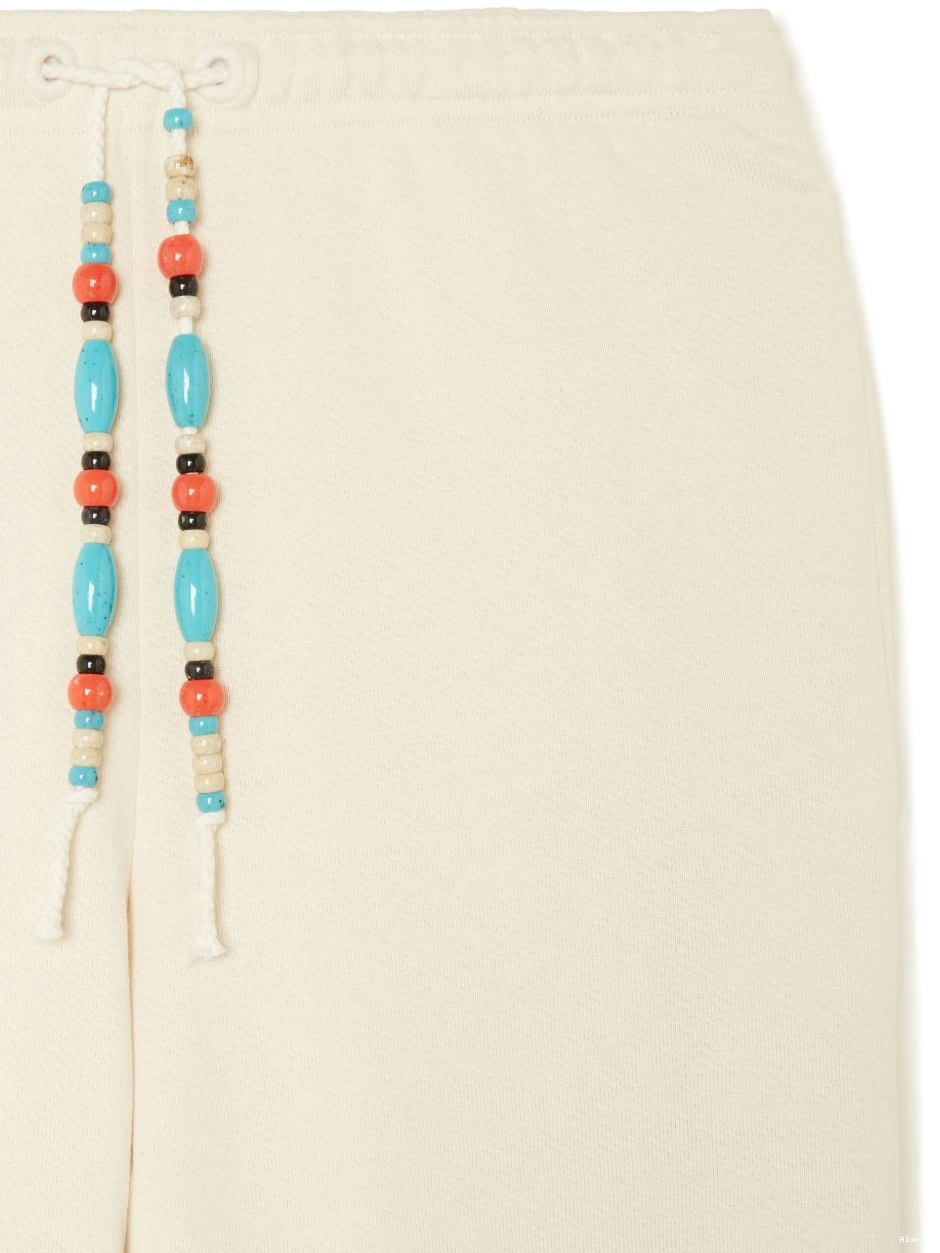 Cheap Alanui tapered Women trousers bead-embellished 0818